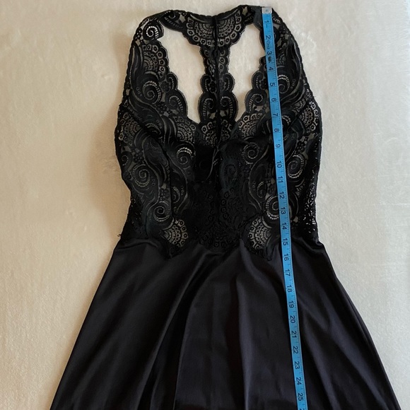 Glydons, Vintage Black Lace Racerback Nightgown - Picture 15 of 15